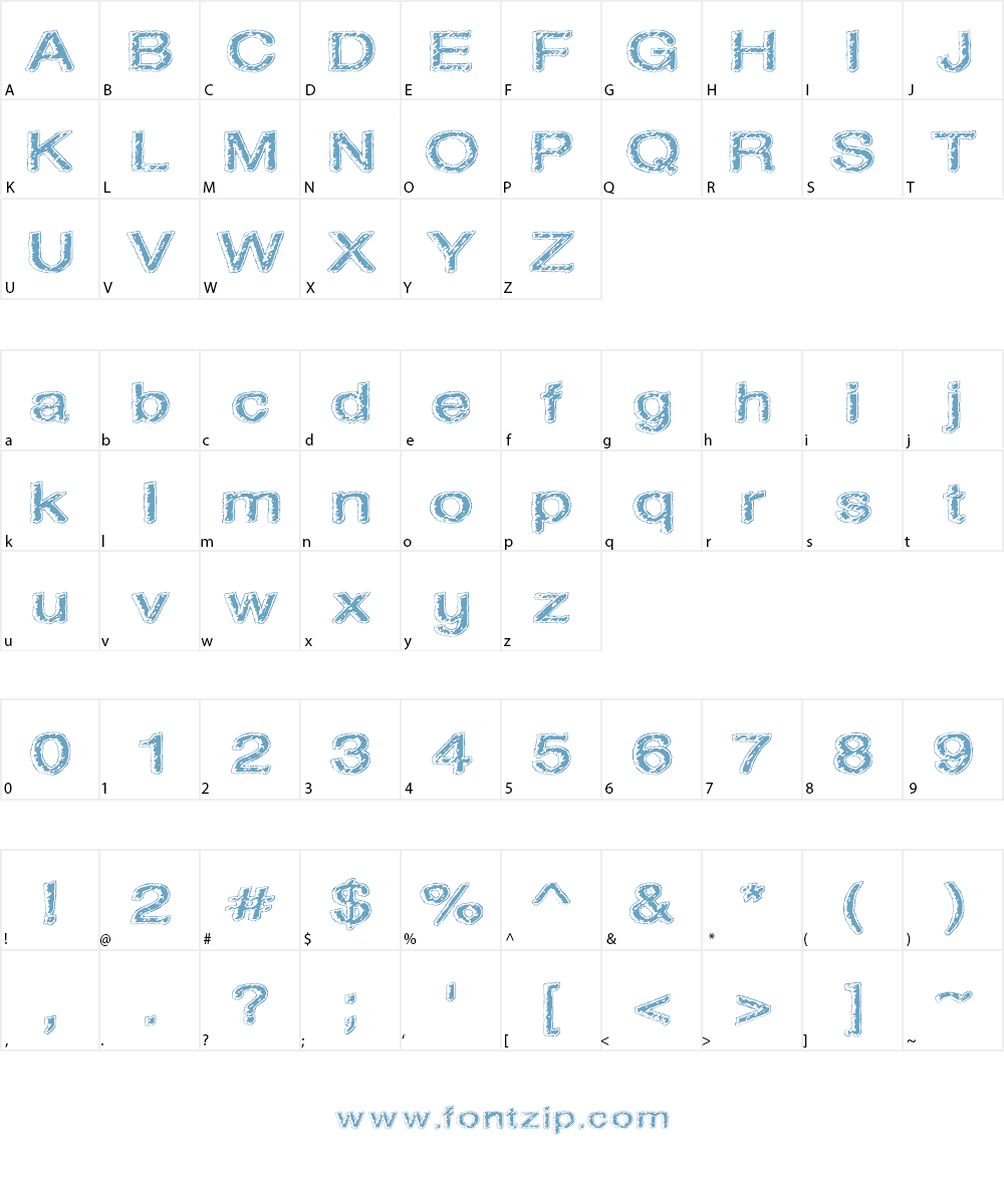 Oil On The Water Font Character